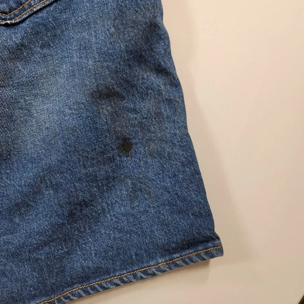 Levi's 501 Denim Shorts Mens 38 Valley Life Blue‎ Hemmed Original Fit